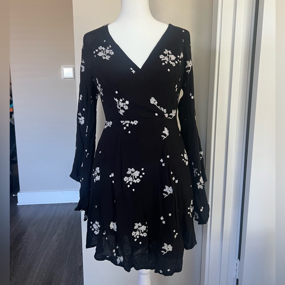 Free people black floral dress